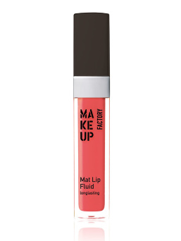 Матовый устойчивый блеск-флюид Make Up Factory Mat Lip Fluid longlasting т.34 розово-алый