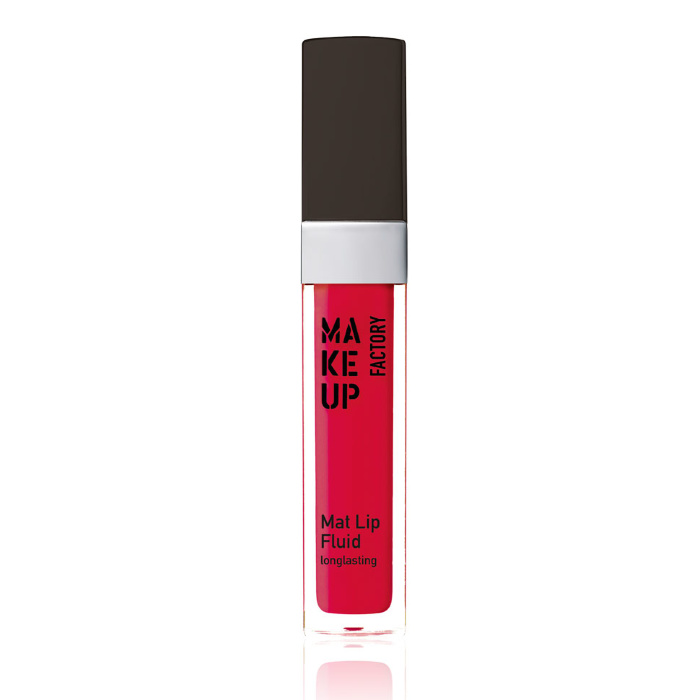 Матовый устойчивый блеск-флюид Make Up Factory Mat Lip Fluid longlasting т.40 красный 