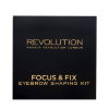Набор для бровей Makeup Revolution Focus & Fix Brow Kit Medium Dark - набор для бровей мейкап революшен Brow Kit Medium Dark