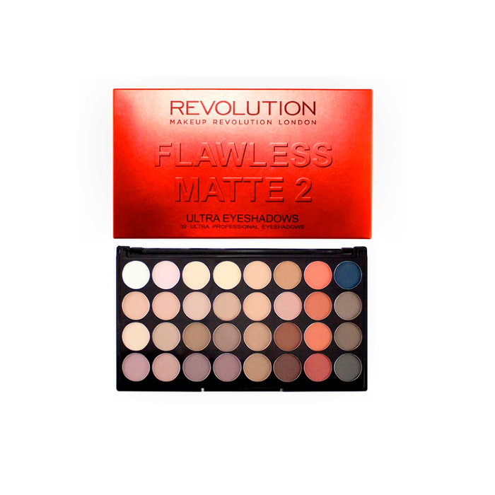 Палетка теней Makeup Revolution Ultra 32 Shade Eyeshadow Palette Flawless Matte 2 